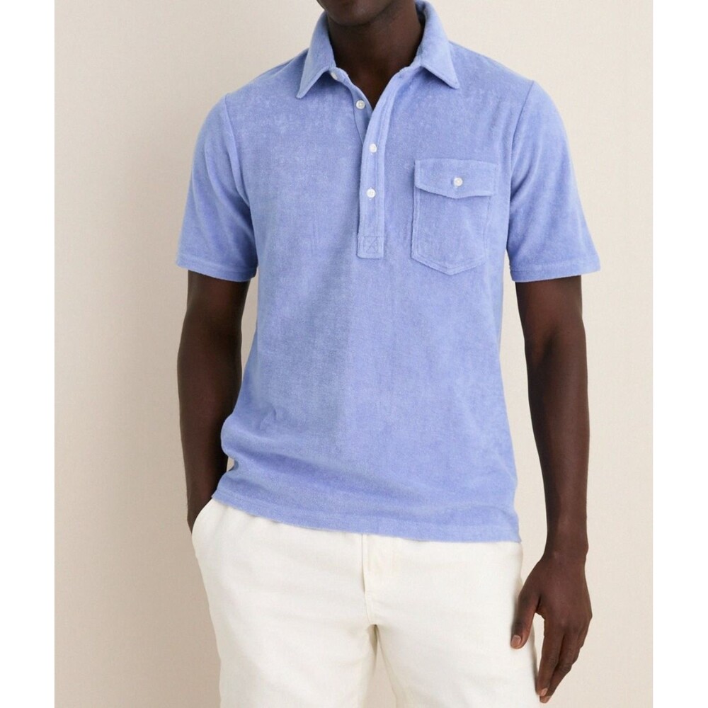 Criquet Terrycloth Players Men's Polo T-Shirt Collared Short Sleeves XXL 290843
